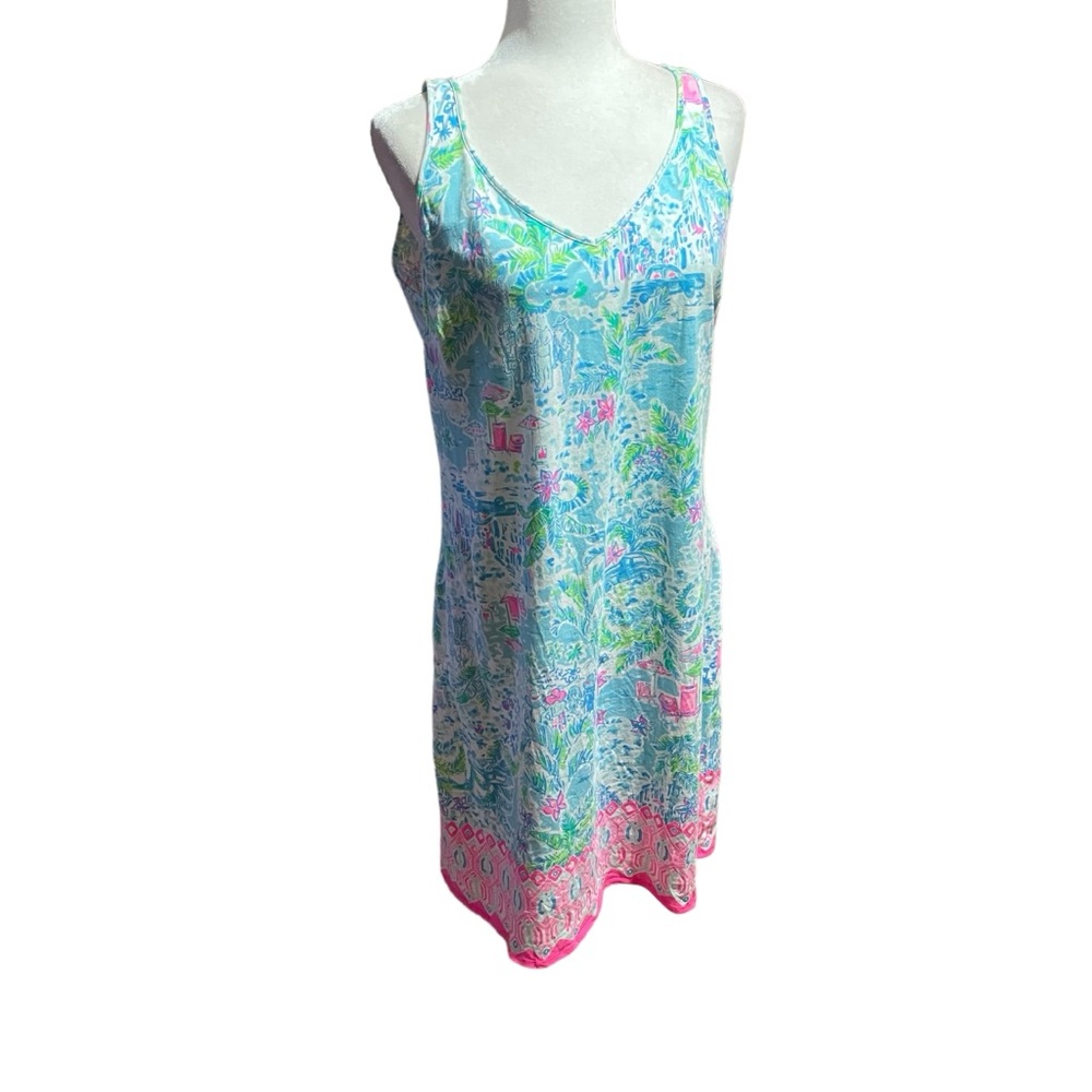 Lilly Pulitzer Adrianna Dress “What A LovelyPlace” Stretch Tank Dress -Size XL